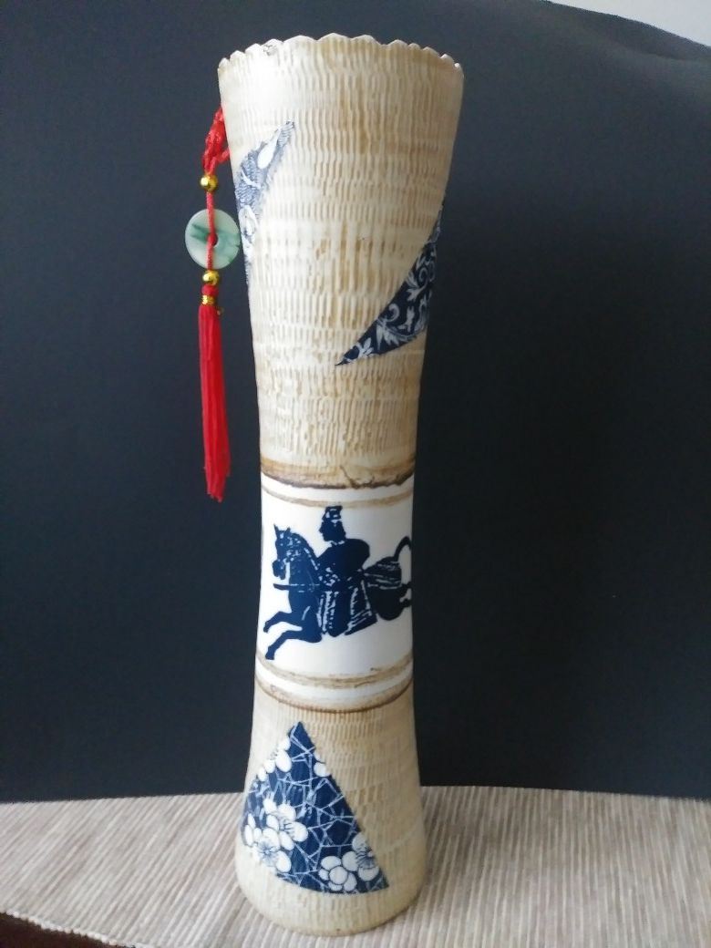 Ceramic Oriental Hand Painted Vase