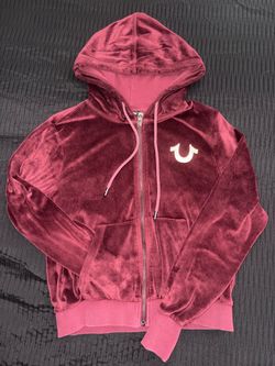 True Religion Velour Track Zip-Up Hoodie