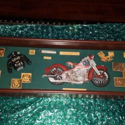 Stripes" Harley Davidson Shadow box