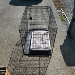 Large Dog Crate w/ K9 Ballistics Dog Bed
