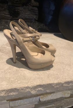 I-N-C Nude Patton heels size 5.5/6