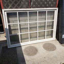 Vintage Wood-Frame Multi-Pane Window – 74 5/8" x 50 7/16"