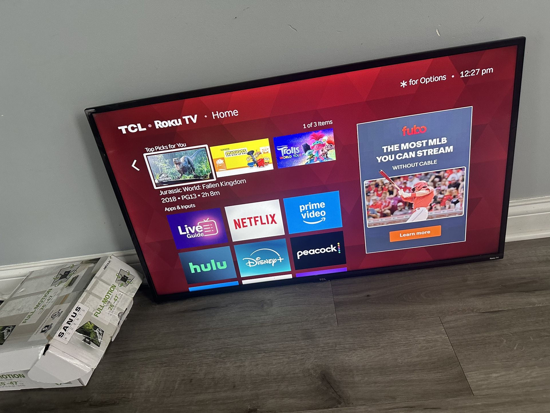 TCL Smart Tv 40” With Wall Mount New