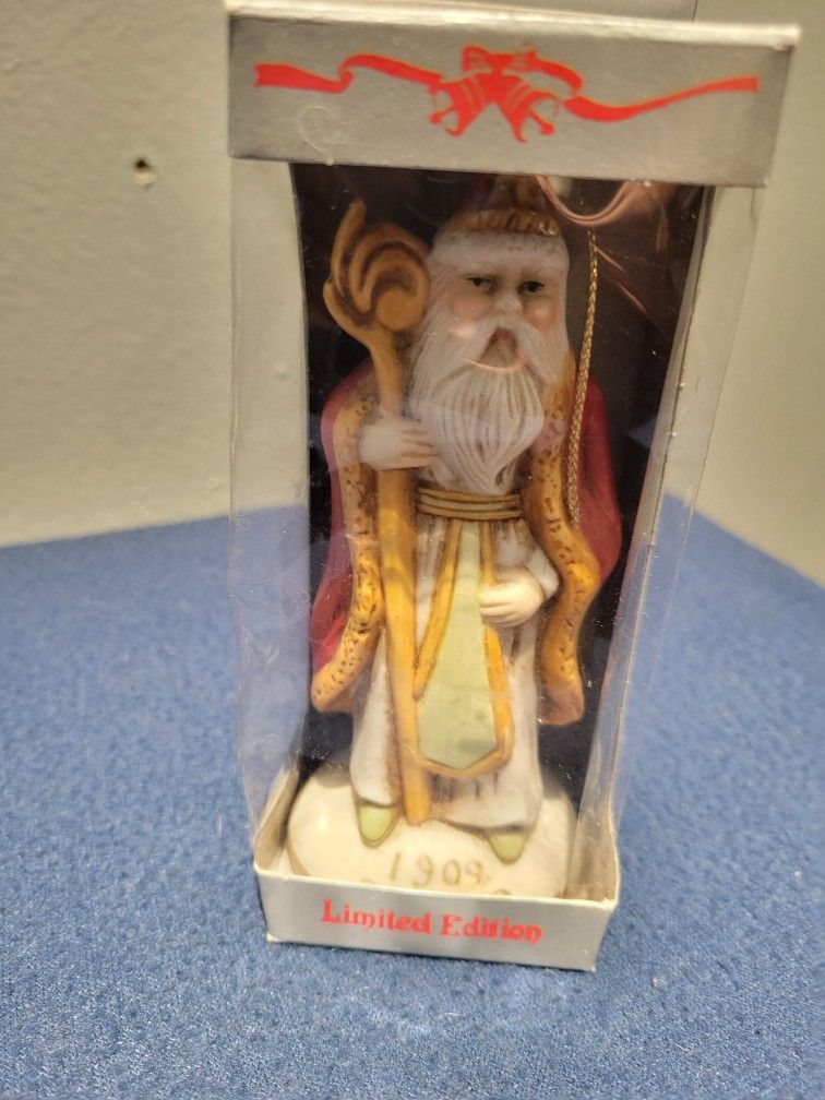 1909 Poland Porcelain Santa Ornament