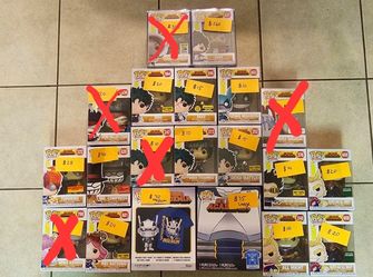 My Hero Academia Funko Pop $10-$15 Each $25 For Shirt/funko