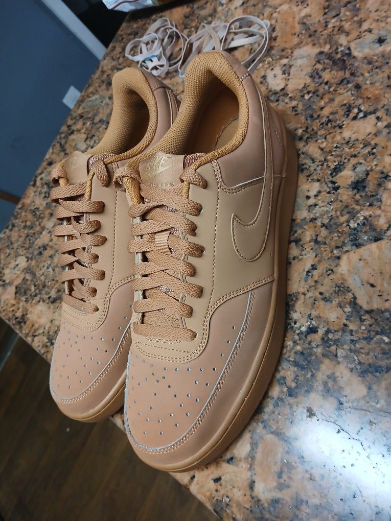 Nike Court Vision low flax wheat swine
