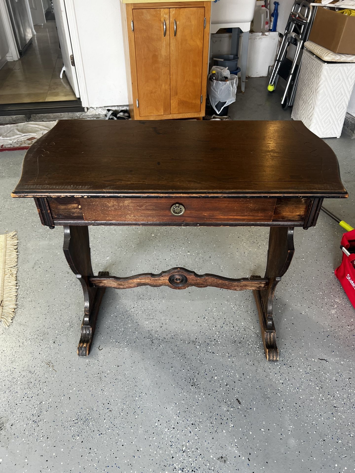 Antique solid wood desk