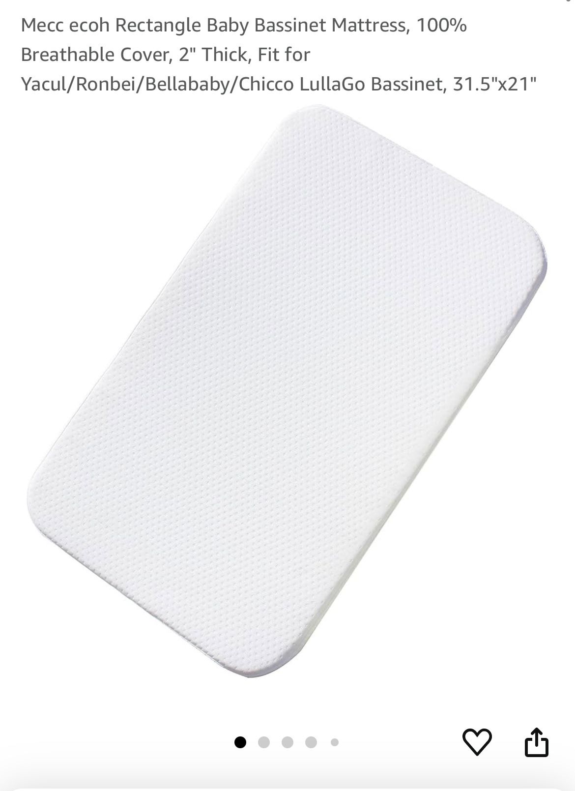 Bassinet Mattress 31.5” x 21” Rectangle