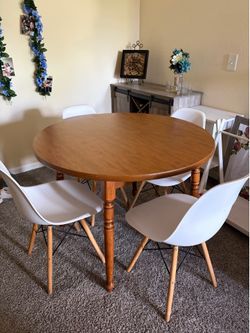 Dining table and four chairs