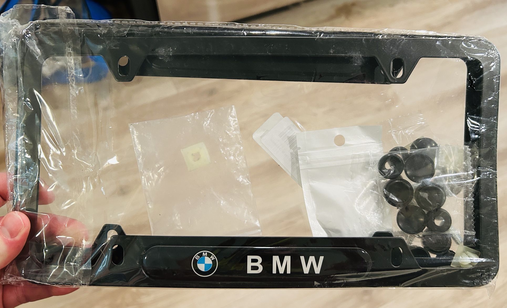 2 New BMW License Plate Frames W/ Hardware 
