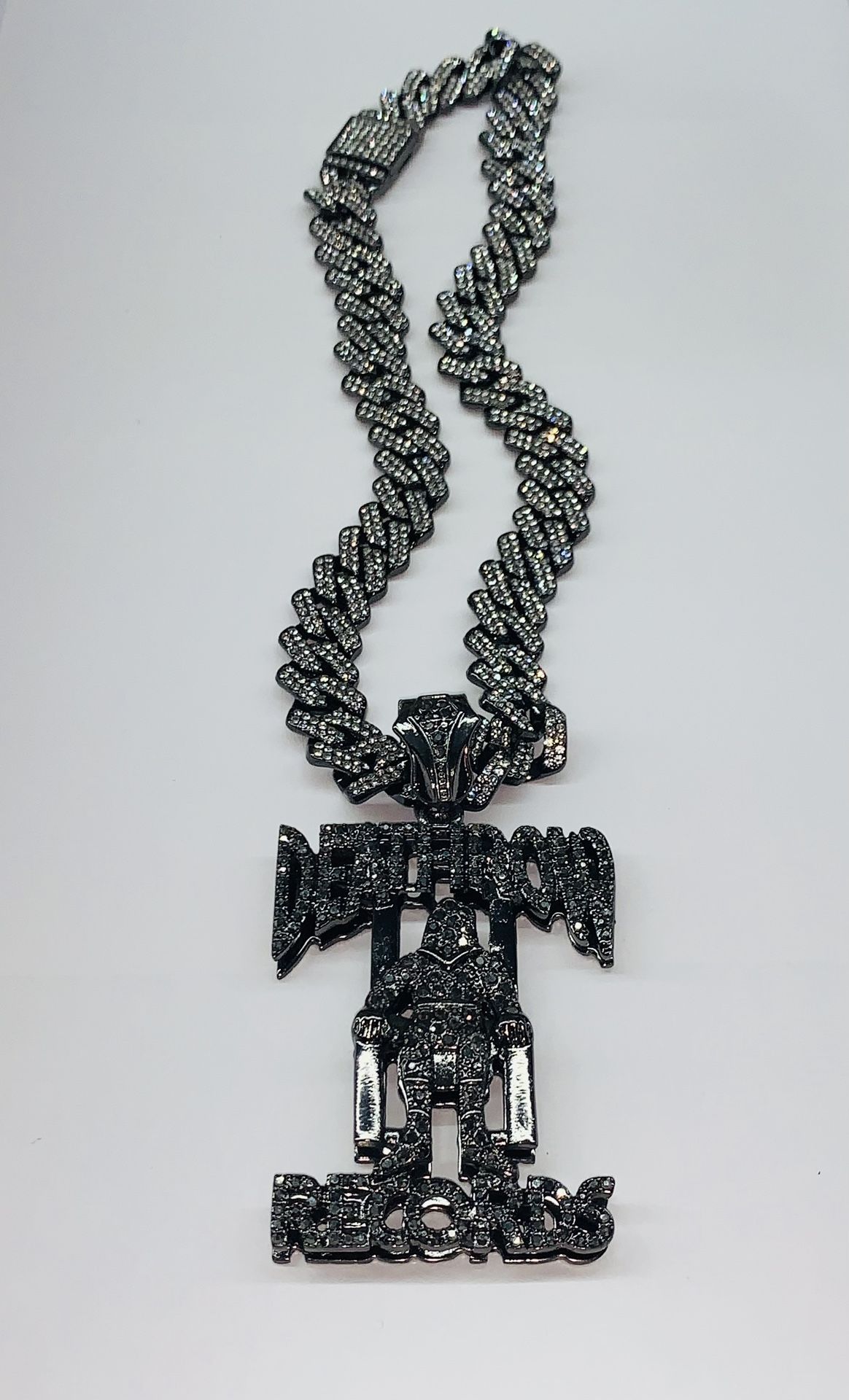 Stainless Steel Death row Necklace And Pendant Set