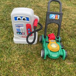 Little Tikes Toy Lawn Mower and Gas Pump