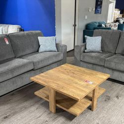 Altari Alloy 2 Piece Living Room set Sofa And Loveseat 