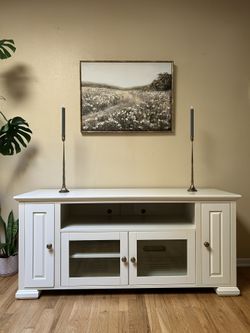 Elegant White TV Stand