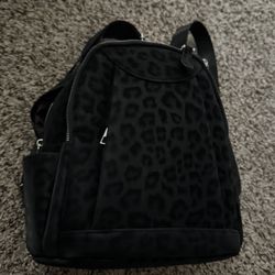 Black Cheetah Print Mini Book Bag