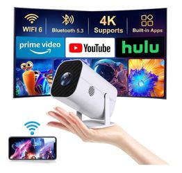 New in box! Mini Projector with Wifi and Bluetooth, Built-in Apps,Movie Projector Electric Focus Portable Projector, 1080P Video Projector for Bedroom