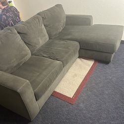 Couch w/chaise and entertainment center 