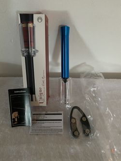 Wine Air Pressure Pump Bottle Opener with Foil Cutter by PRIMEMER - Easy Cork Remover- Corkscrew out tool for wine lovers