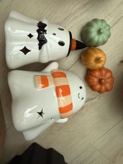 Ghost and pumpkins
