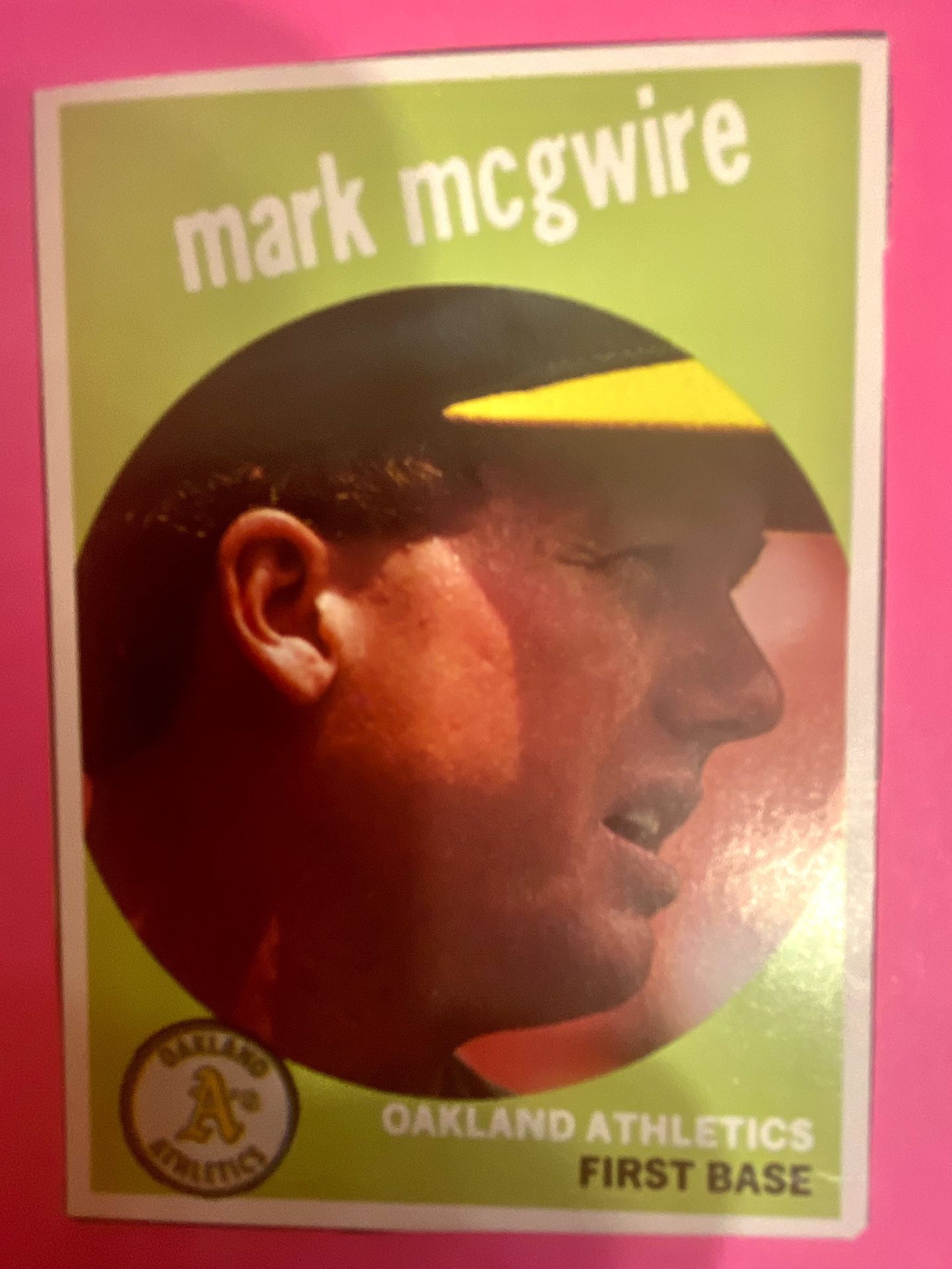 Mark McGwire 1989 Baseball Cards Magazine Insert Card