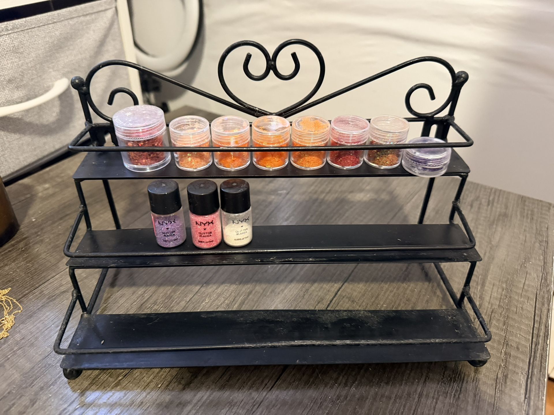 Free Nail Rack and Glitters