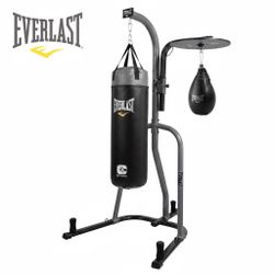 Everlast® Dual Station Heavy Punching Bag/Speed Bag Sand With Elite 100 Lb C3 Foam Bag and Speed Bag