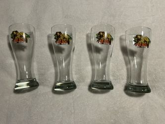 4 T-Rex cafe Orlando Disney souvenir Pilsner glasses fl beer kitchen drink gift