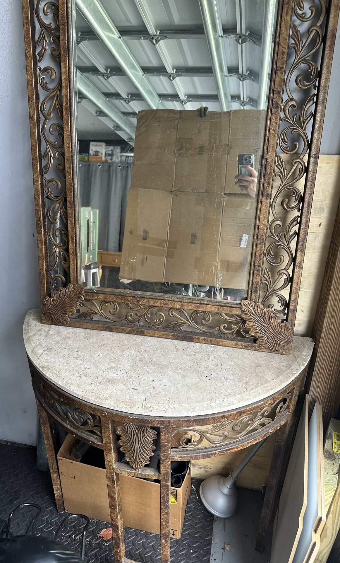 Console Table and Mirror
