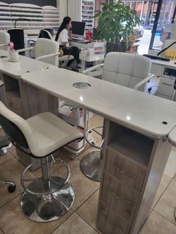 Bar stool style tables  4 tables  and  4 barstool chairs