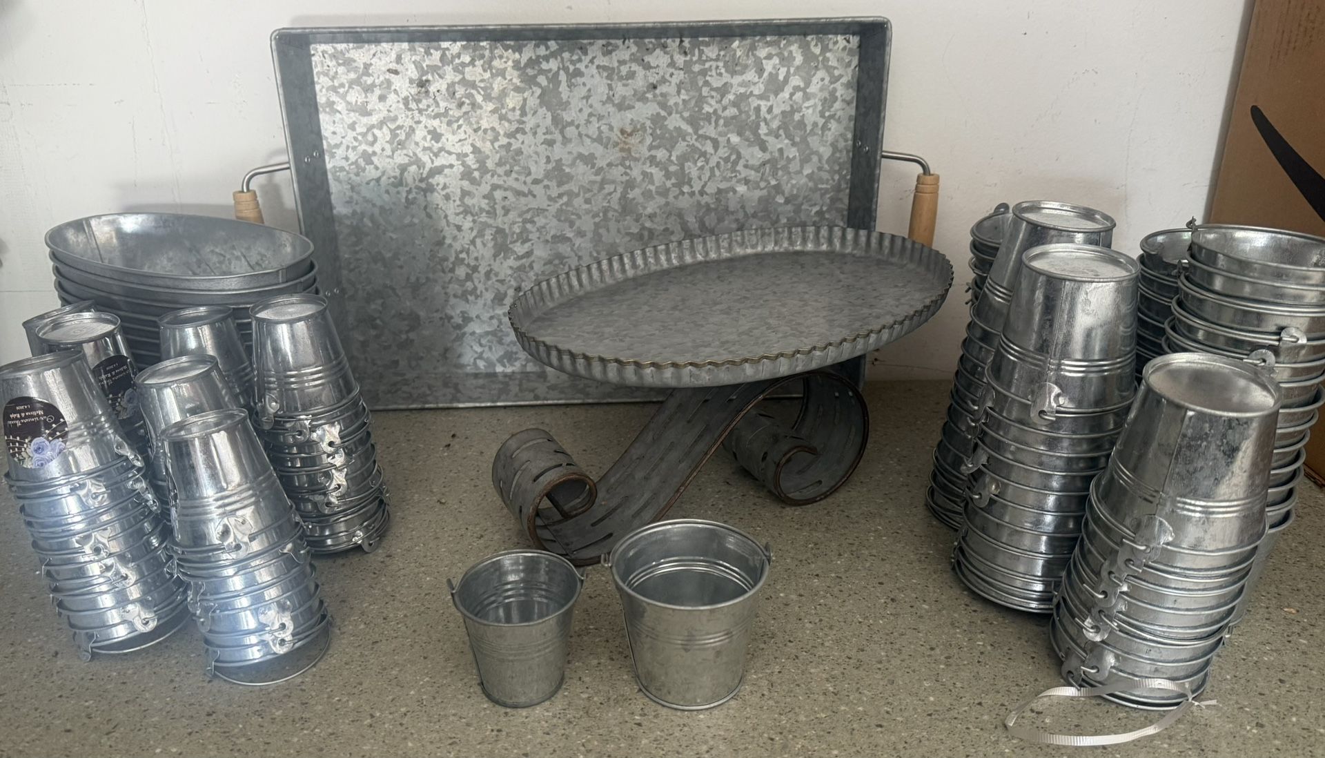 Galvanized Metal Party Decor