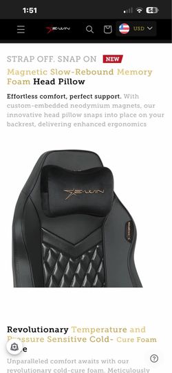 E-WIN Champion Upgraded Series Ergonomic Computer Gaming Office Chair with Pillows - CPJ-REV  $200 203