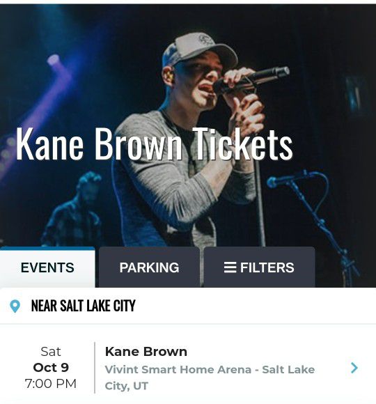 2-Kane Brown  Concert Tickets(Lower Bowl) Saturday,  October 09,2021