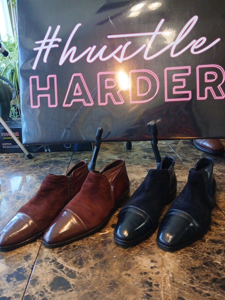 Giancarlo Sarti leather/Suede Size 9 bundle both pairs included

The Giancarlo Sarti Leather/Suede Size 9 dress shoes are a stylish and high-quality o