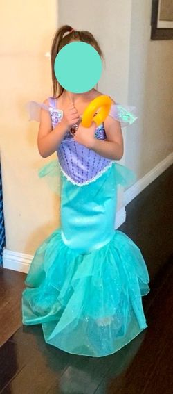 Girls Little Mermaid Ariel Costume Dress Size 4-6T