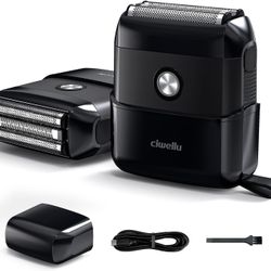 Electric Foil Shavers for Men：Upgraded Mini Electric Razor for Beard with 3 Floating Blades - Cordless Portable Travel Face Shaver USB-C Fast Recharge