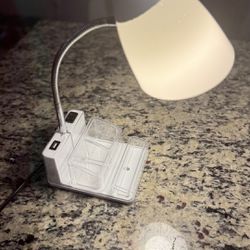 Room Essentials Organizer Task  Desk Table Lamp, Light Bulb Included