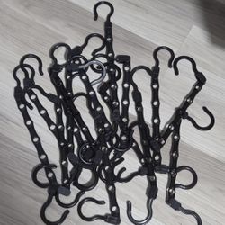 16 Pack Space Saving Hangers, Black, Clothes Organizers, Shirt Hangers, Magic Closet Space Savers