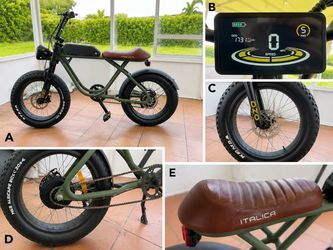 Itálica E-Bike E-XTREME – 30 MPH Moped-Style E-Bike