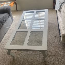 White Table $50 Antique Heavy Wood 