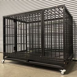 48” XL Dog Kennel Cage 🐕‍🦺🐾🐩 With Wheels‼️🐕‍🦺🐩🐾👀