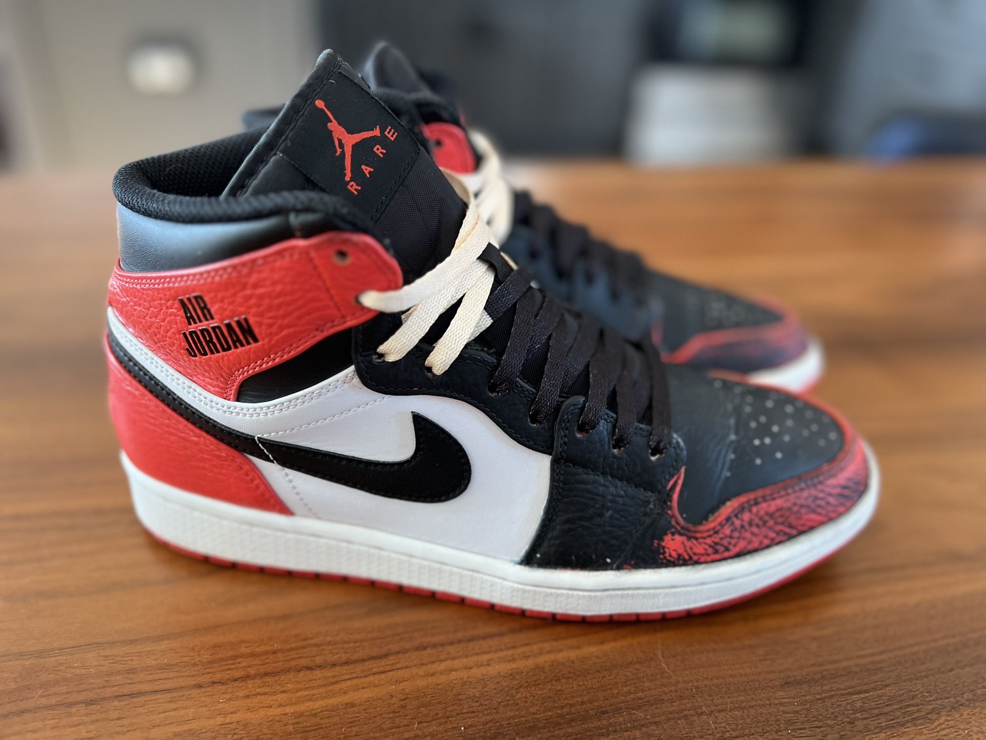 Air Jordan Custom “Union Shattered Blackboard” Rare Air Size