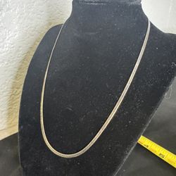 Sterling Silver 18” Herringbone Chain Necklace 925 – Classic Flat Snake Style