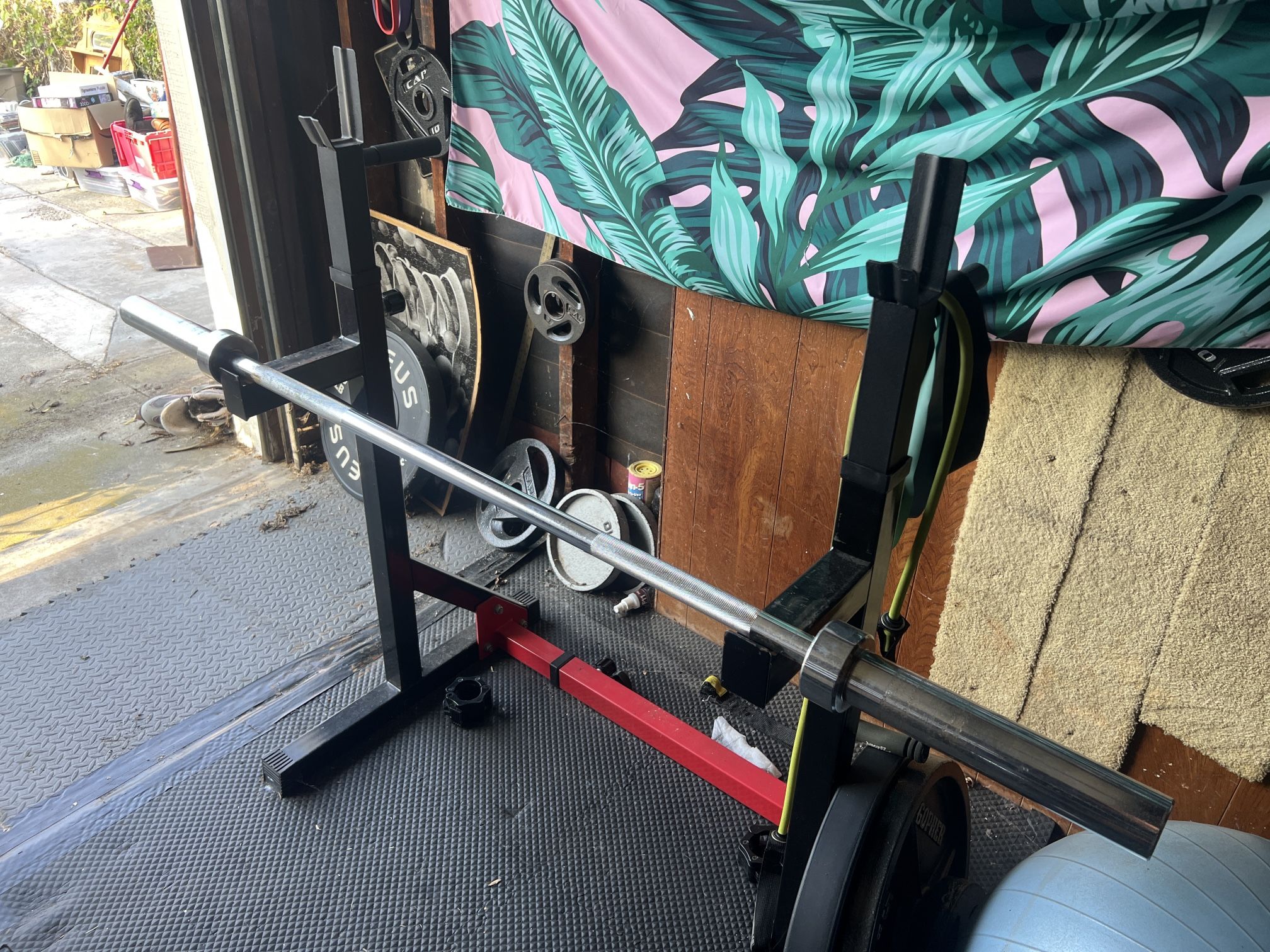 Various Weights And Barbell