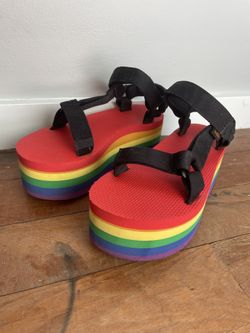 Limited Edition Teva Rainbow Pride Flatform Sandal