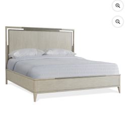 Mantalia Solid Wood Bedroom Set with Metal Frame, King Bed. Damaged out of sight
