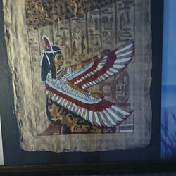 Egyptian Painting On Papyrus 