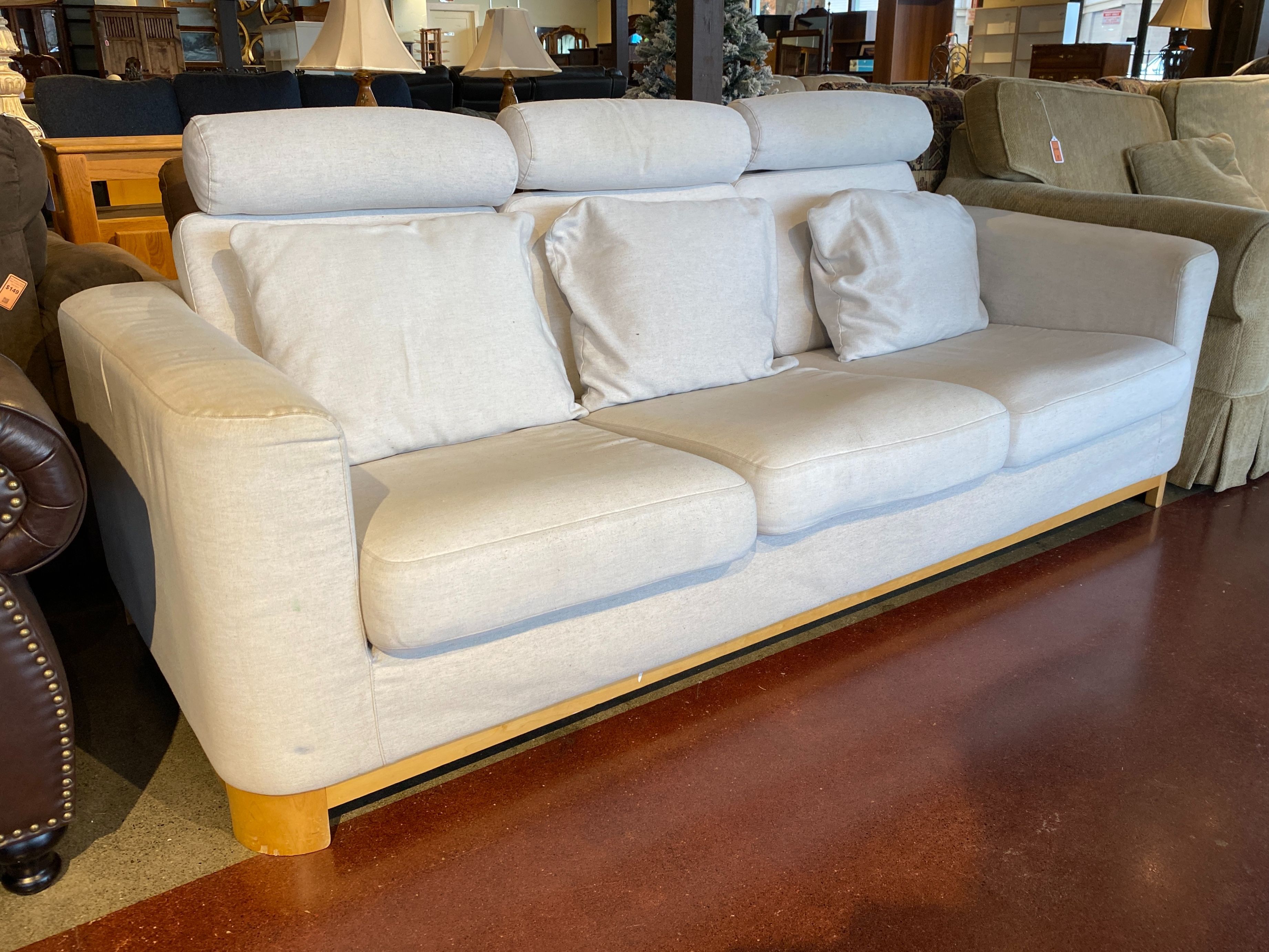 Swanky Modern Off-White 3-Seater Sofa