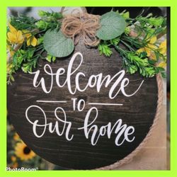 Welcome To our Home Front Door Decor 