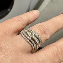 Vintage 14 K Yellow Gold and Diamond