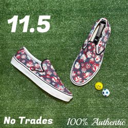 Size 11.5 Vans Slip On “Floral Print”  🛹 